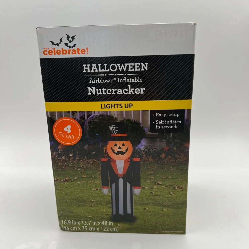 Way To Celebrate Nutcracker 4 Ft Halloween Airblown Inflatable Lights Up Decor‎